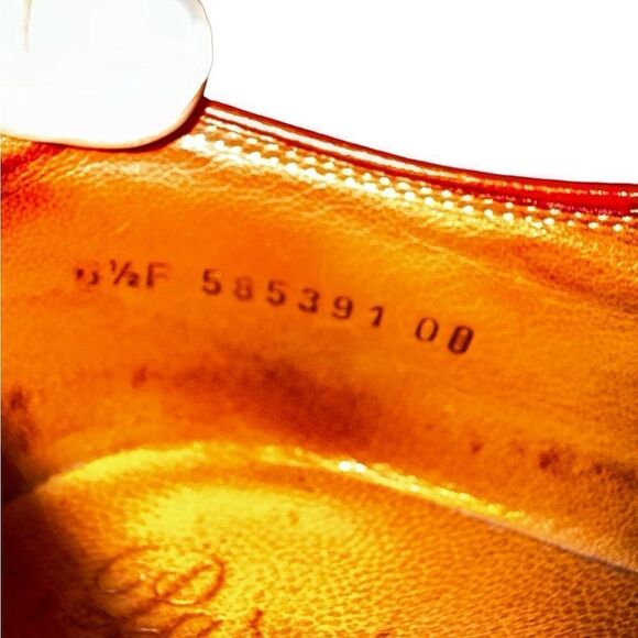 Paraboot Shoes "CHAMBORD" Grain Leather Lace Ups - Red - Women's Size 8.5 - Picture 7 of 9